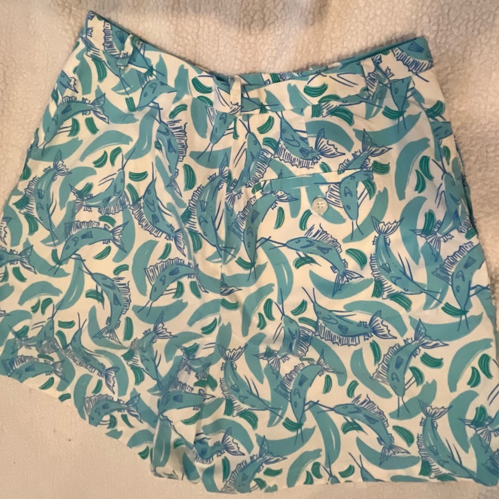 Lilly Pulitzer Blue Design Shorts, Size  12